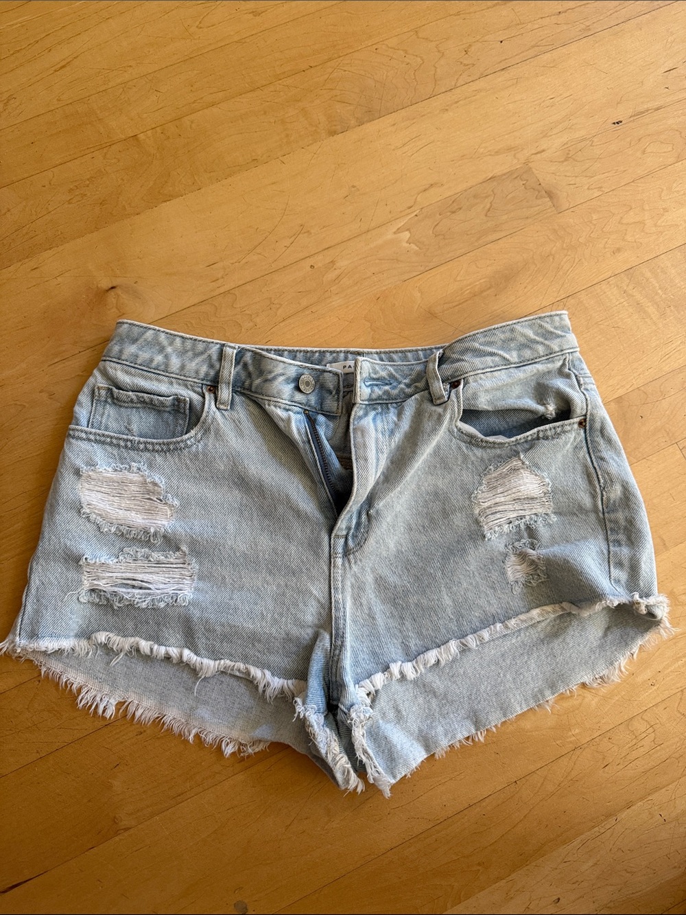 PacSun Light Blue Distressed Denim Cutoff Shorts